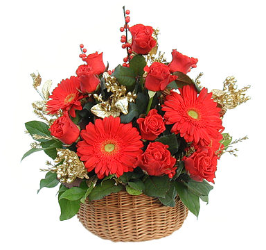Christmas Basket in Red