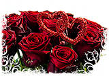 Red Roses with Hearts