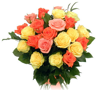 Twentyone Colorful Roses