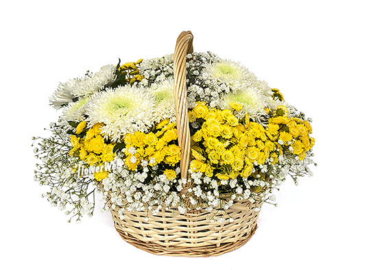 Basket with Chrysanths