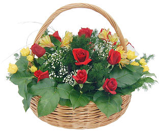 Basket with Roses