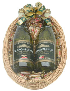 Basket with French Wine