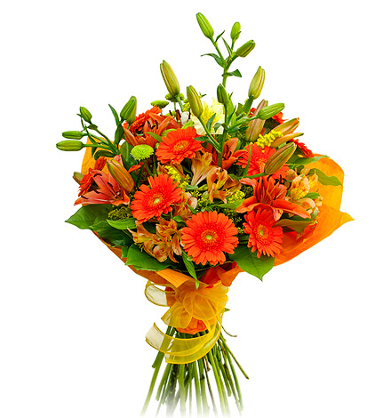 Orange Lilies & Gerberas