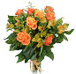 Oranžové ruže a alstromérie