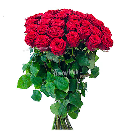Veľká kytica červených ruží