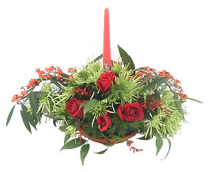 Centerpiece with Seven Roses