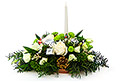 Christmas Centerpiece with White Roses
